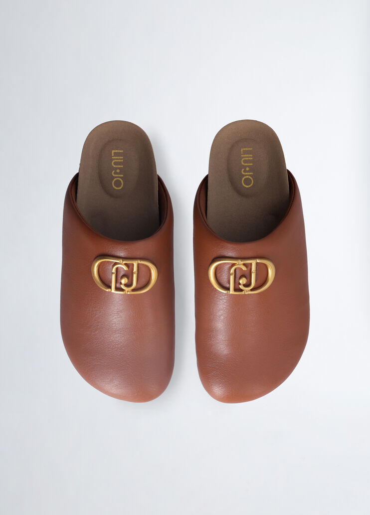 Mules with maxi-logo brown Liu Jo - large image number 4 Mules with maxi-logo brown Liu Jo - large image number 4