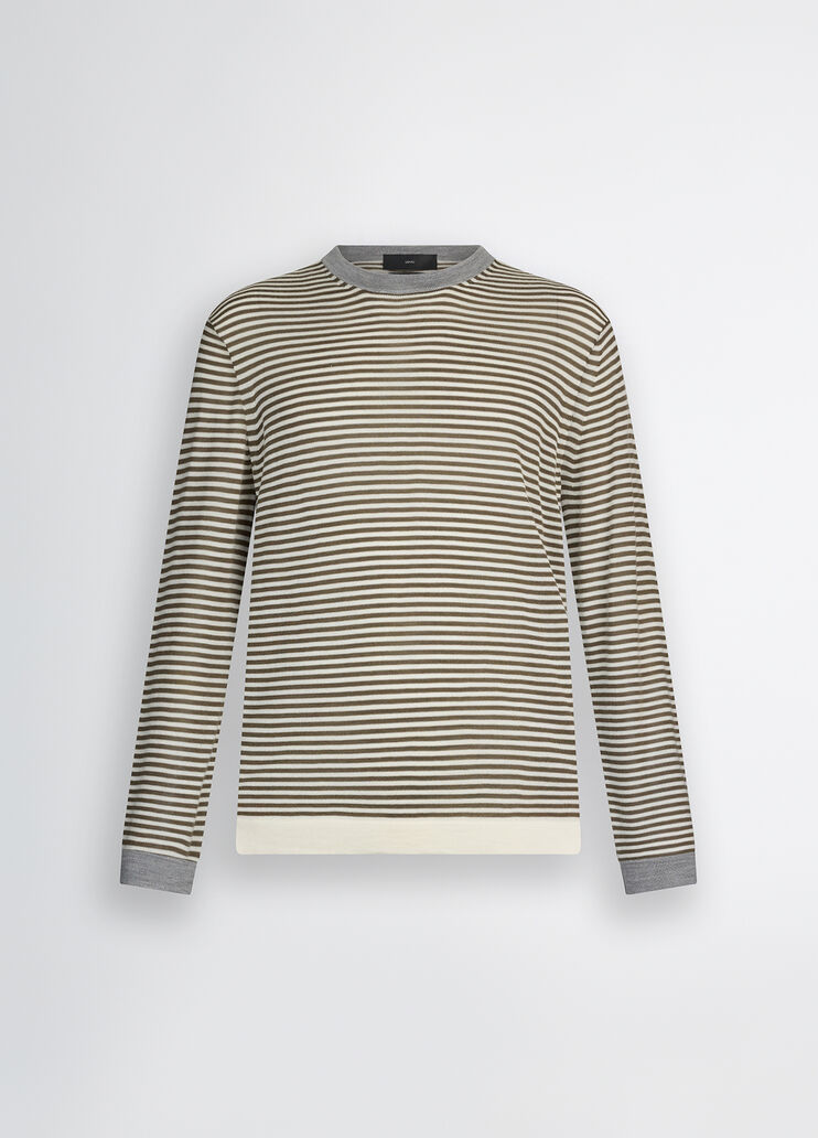 Striped wool sweater green Liu Jo - large image number 6 Striped wool sweater green Liu Jo - large image number 6