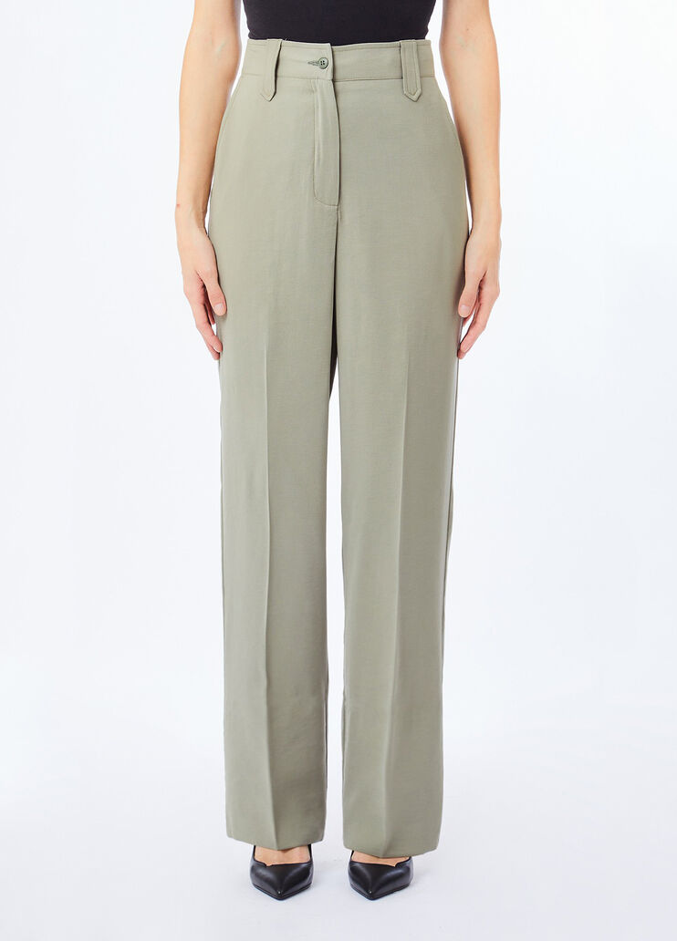 Straight gabardine trousers asparagus Liu Jo - medium
