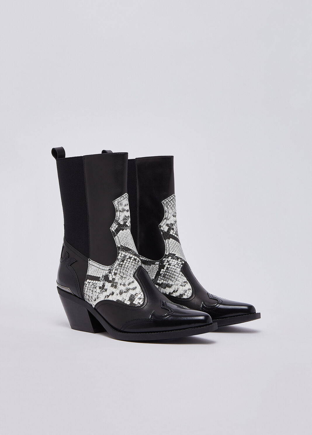 Python Print Cowboy Boots black Liu Jo - large image number 2