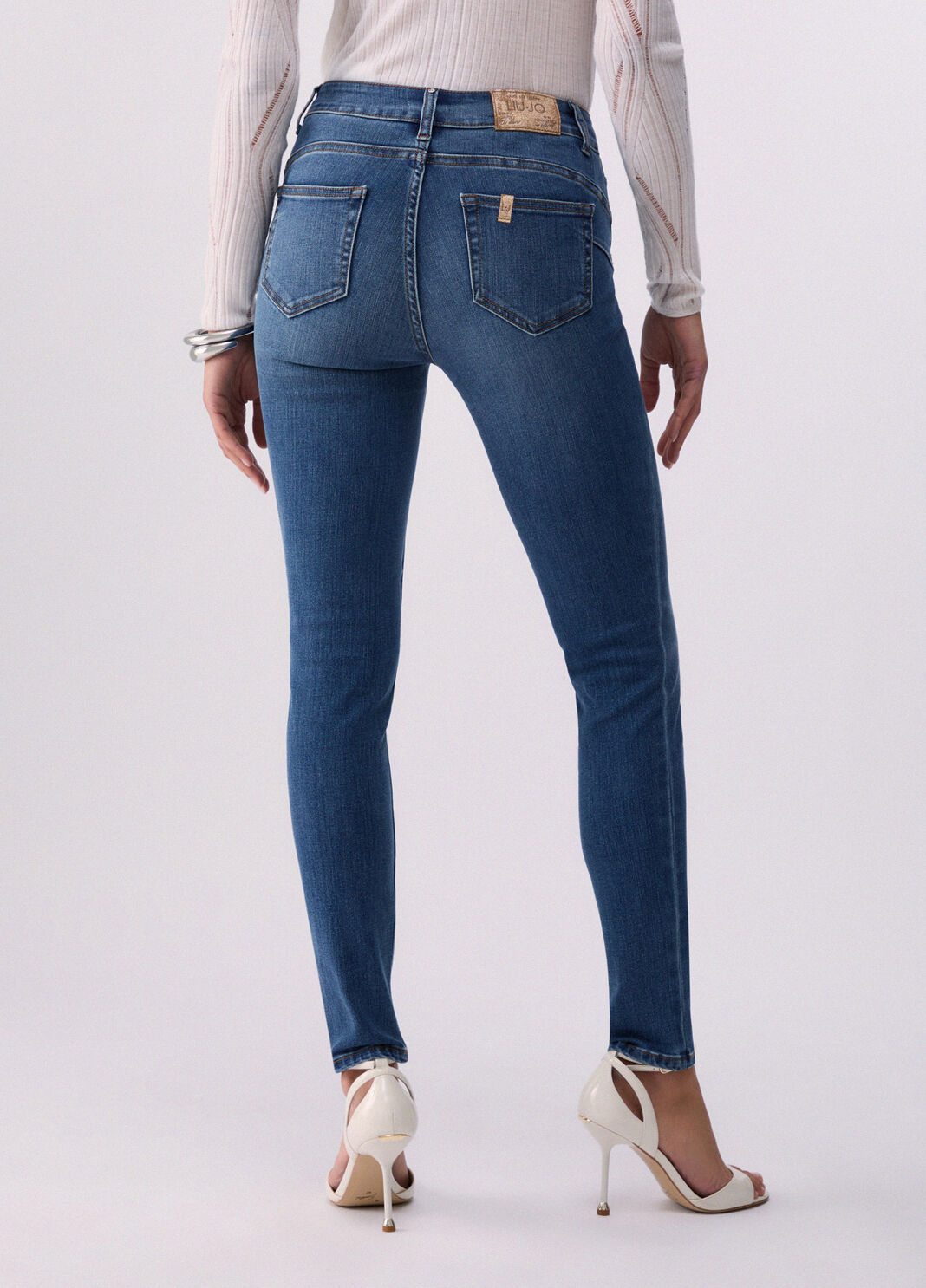 High-rise skinny jeans dark blue denim Liu Jo - large image number 1