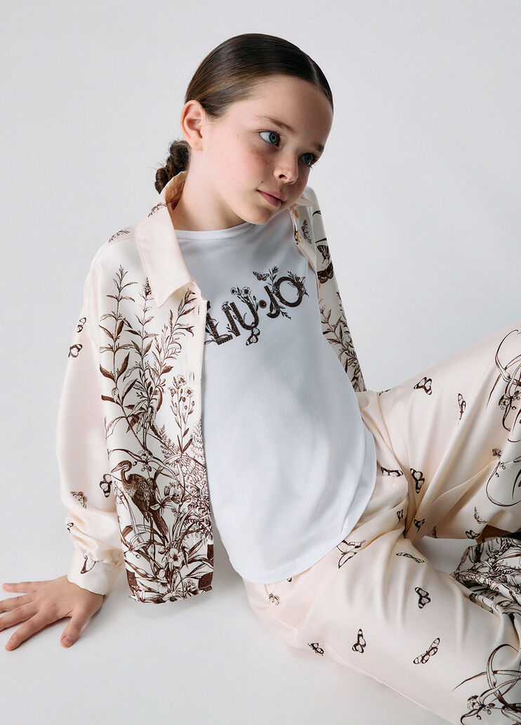 Футболка Liu Jo Better белый/коричневый Liu Jo - medium