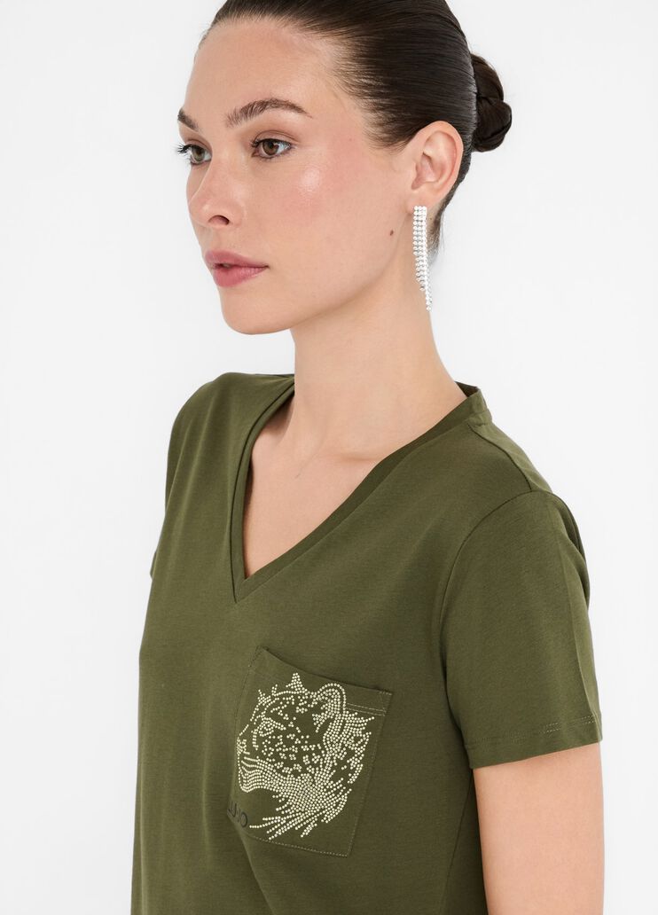 Liu Jo Better T-shirt olive green Liu Jo - large image number 4 Liu Jo Better T-shirt olive green Liu Jo - large image number 4