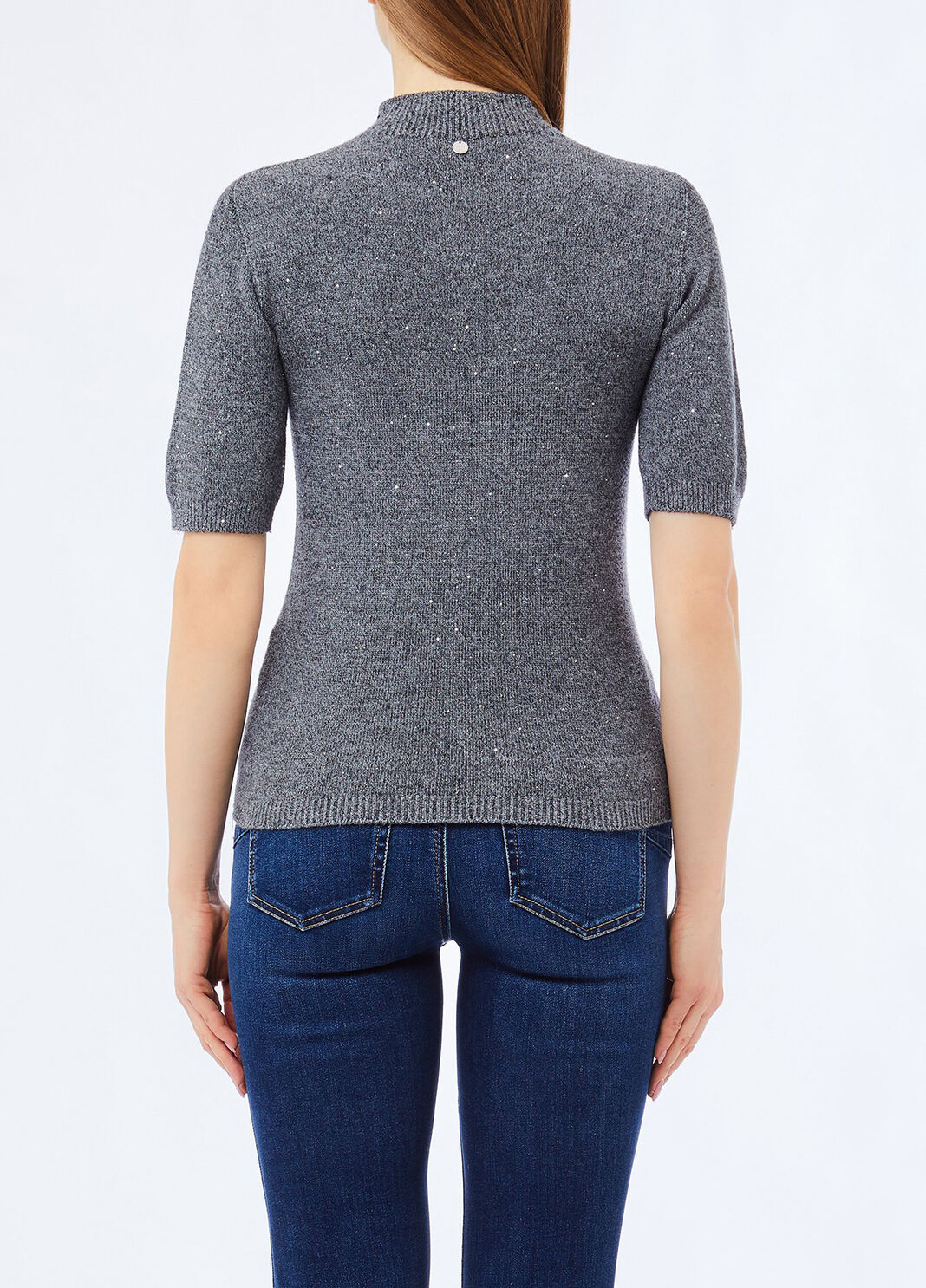 Top con micro-paillettes grigio Liu Jo - large image number 1