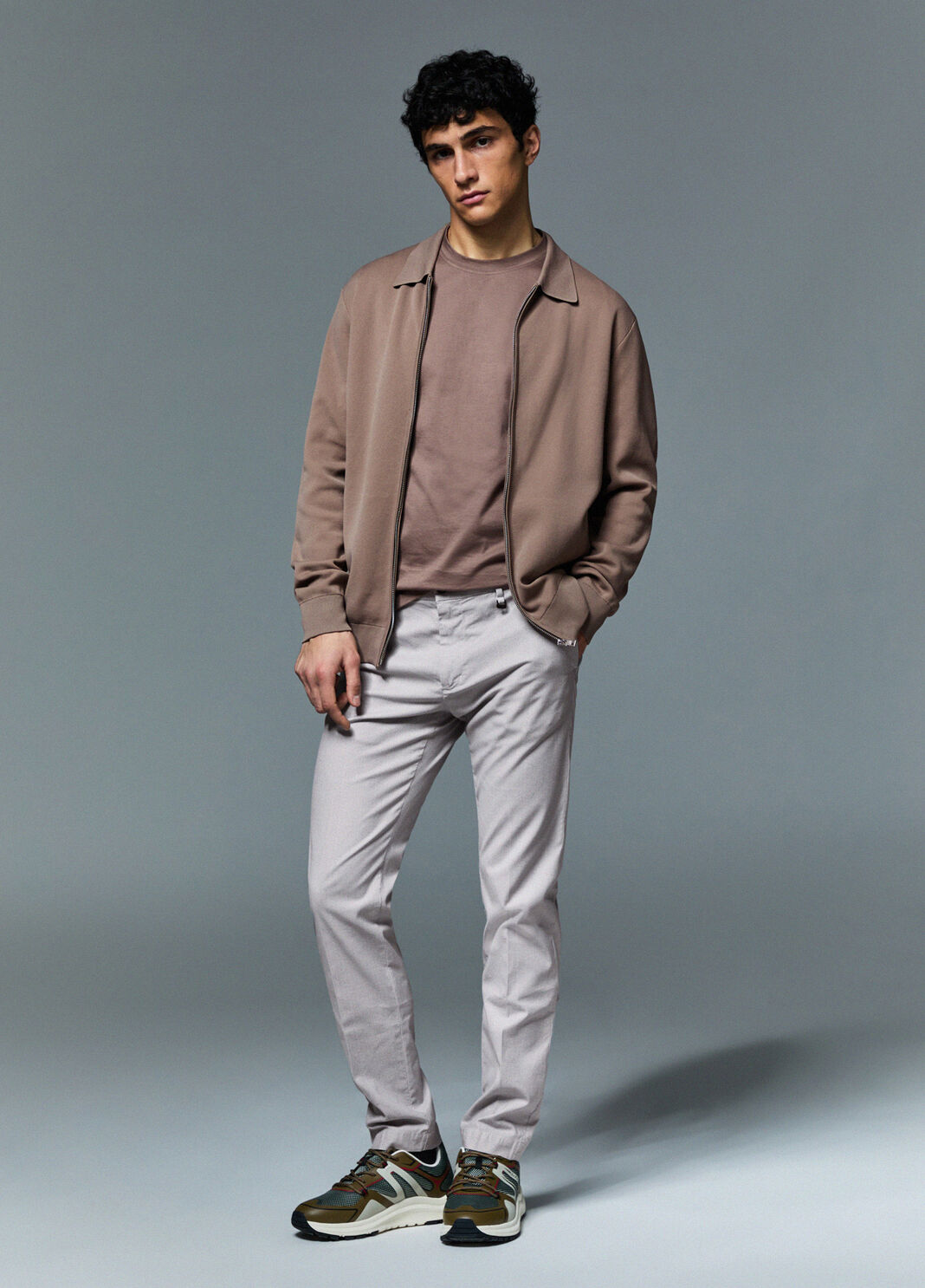 Pantal&oacute;n chino de chevr&oacute;n gris hielo Liu Jo - large image number 2