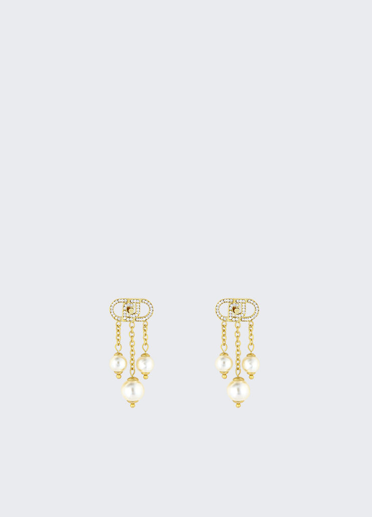 Pendant earrings with beads gold Liu Jo - medium Pendant earrings with beads gold Liu Jo - medium