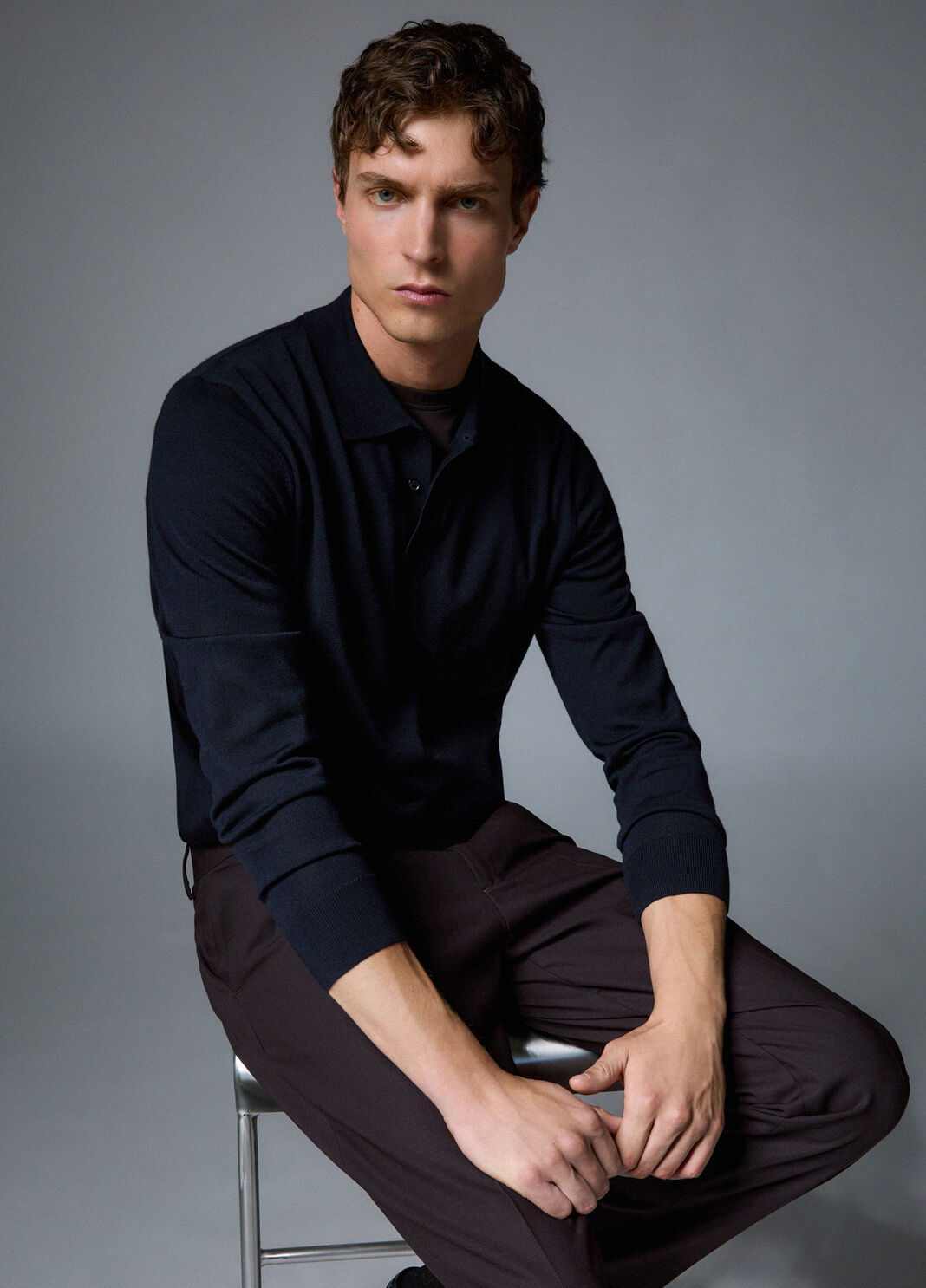 Merino Wool Polo dark blue Liu Jo - large image number 2