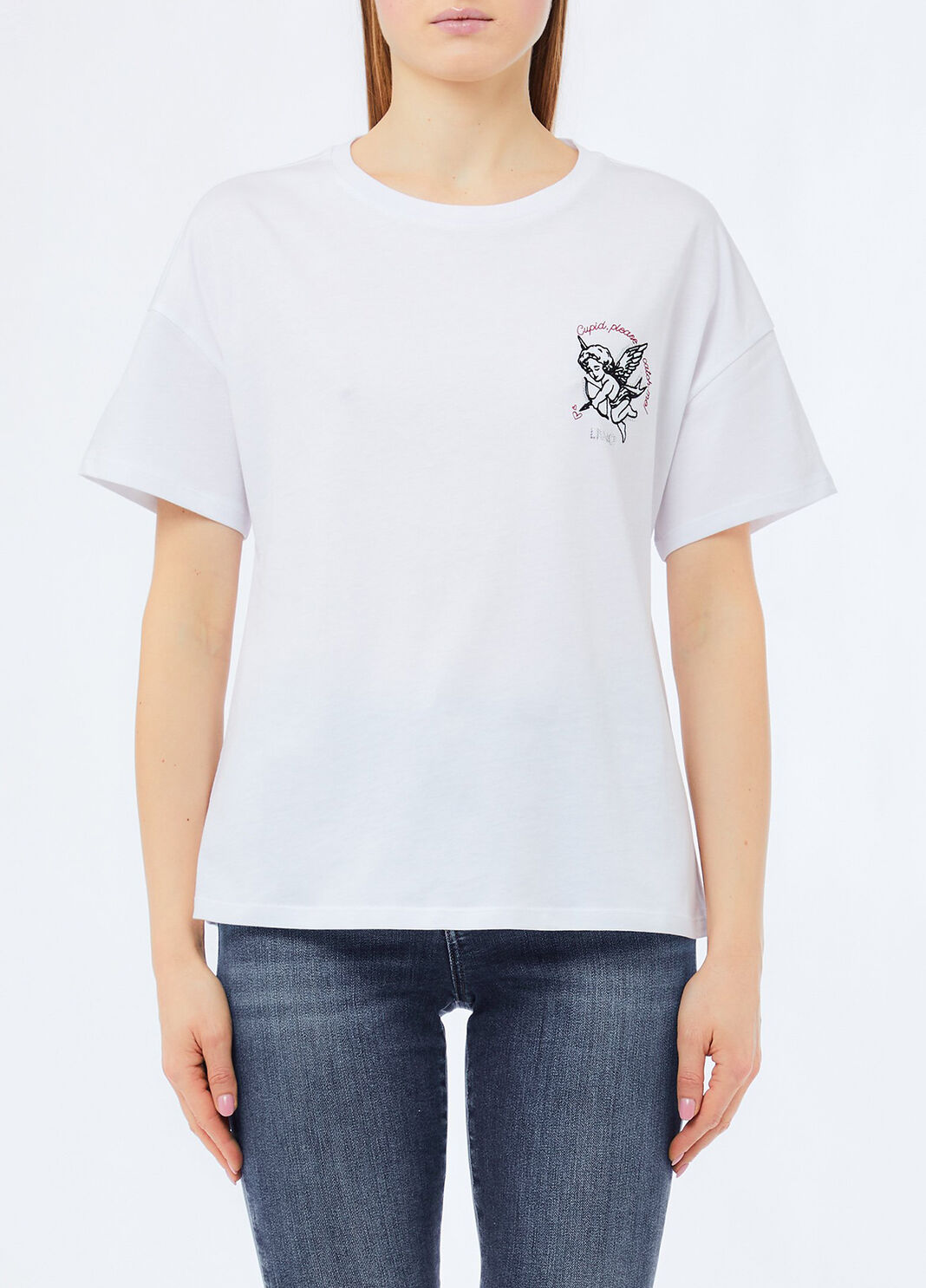 T-Shirt mit Stickerei und Strass Wei&szlig; Liu Jo - large image number 0