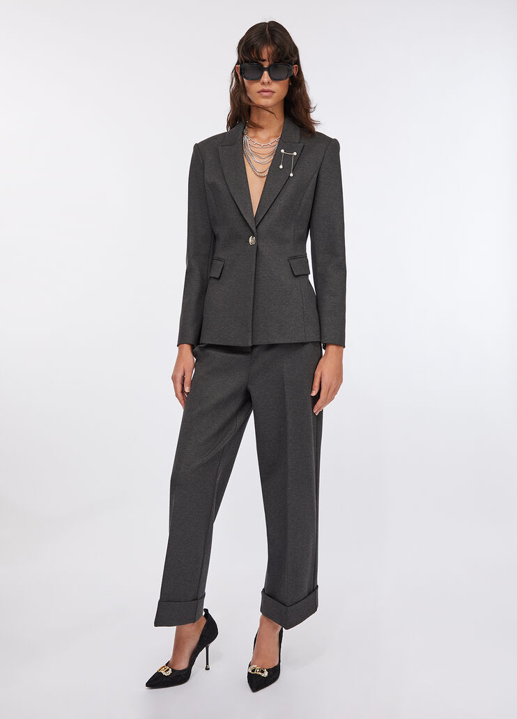 Cropped-Hose mit Bügelfalte Dunkles Schiefergrau Liu Jo - large image number 5