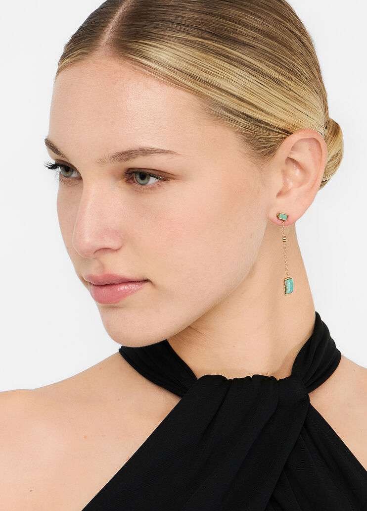 Earrings with gemstones green Liu Jo - medium Earrings with gemstones green Liu Jo - medium