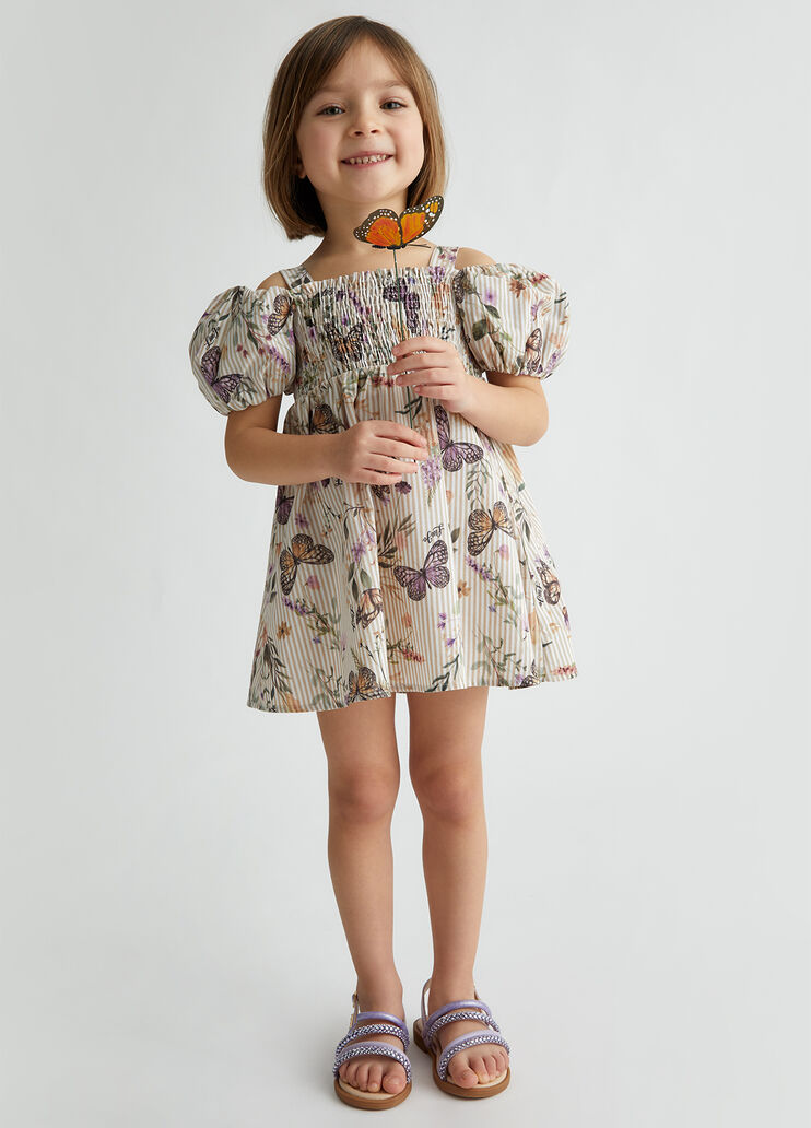 Vestido a rayas con estampado blanco con estampado Liu Jo - medium