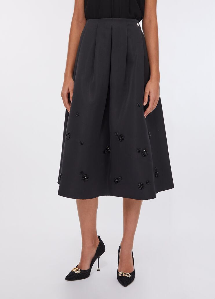 Taffeta midi skirt black Liu Jo - medium Taffeta midi skirt black Liu Jo - medium