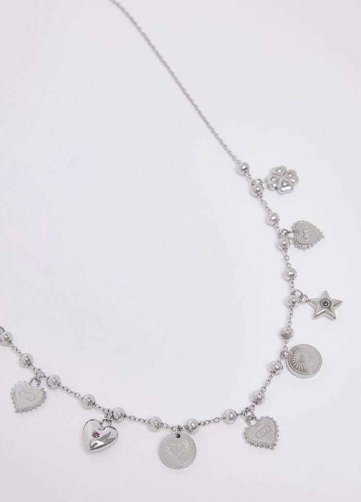 Collana con charms color argento Liu Jo - medium