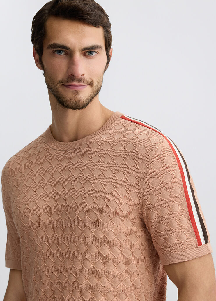 Peach jacquard T-shirt peach Liu Jo - medium Peach jacquard T-shirt peach Liu Jo - medium