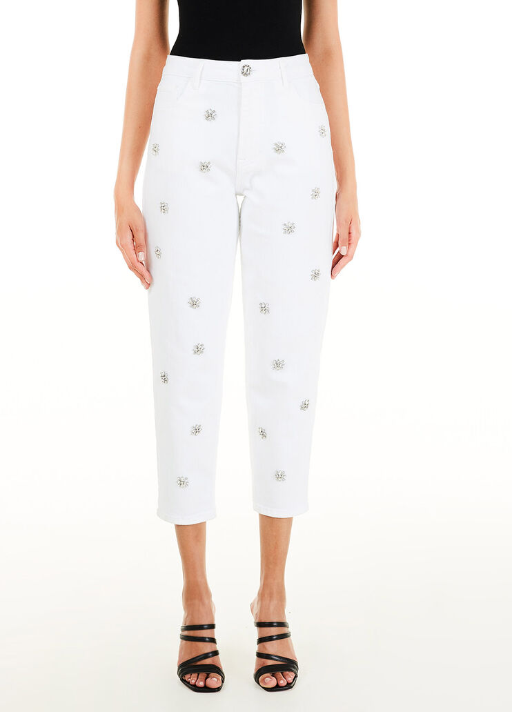 Jeans slouchy con ricami Denim bianco Liu Jo - large image number 0 Jeans slouchy con ricami Denim bianco Liu Jo - large image number 0