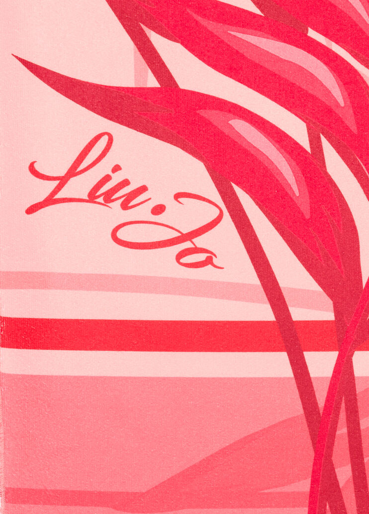 Beach towel with palm print pink Liu Jo - large image number 4