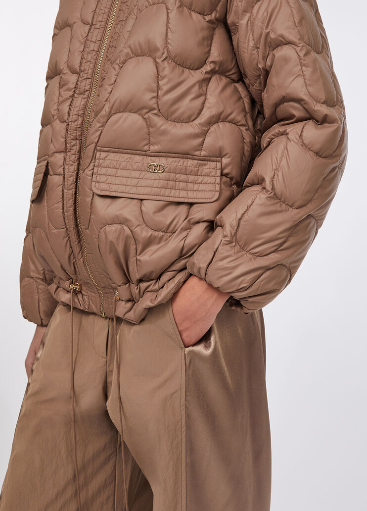 Kurzer gestepper Nylonmantel Milchschokolade Liu Jo - large image number 4