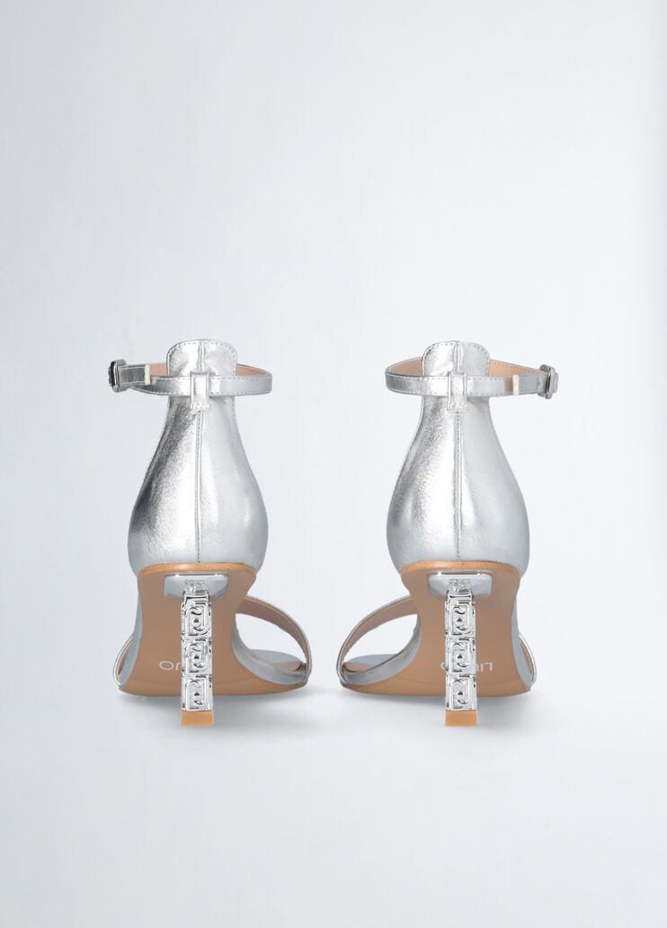 Sandals with branded heel silver tone Liu Jo - large image number 6 Sandals with branded heel silver tone Liu Jo - large image number 6