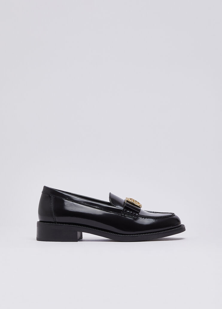 Brushed leather loafers black Liu Jo - medium