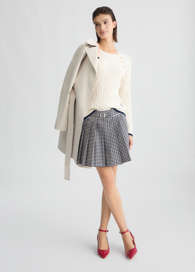 Pleated chequered miniskirt blue/white vichy Liu Jo - medium Pleated chequered miniskirt blue/white vichy Liu Jo - medium