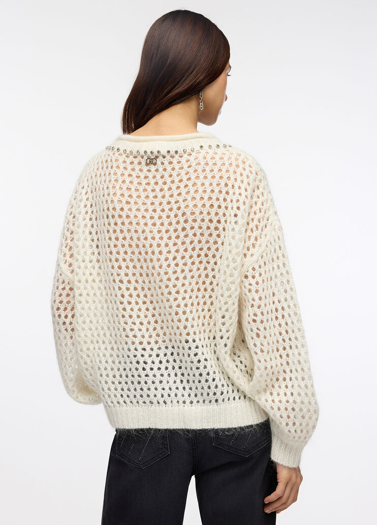 Pull en laine et mohair blanc laine Liu Jo - large image number 1