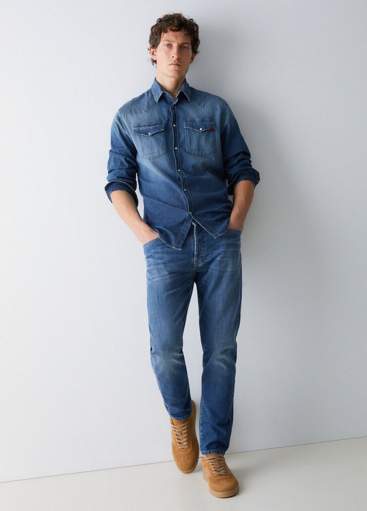Tapered fit jeans blue denim Liu Jo - medium