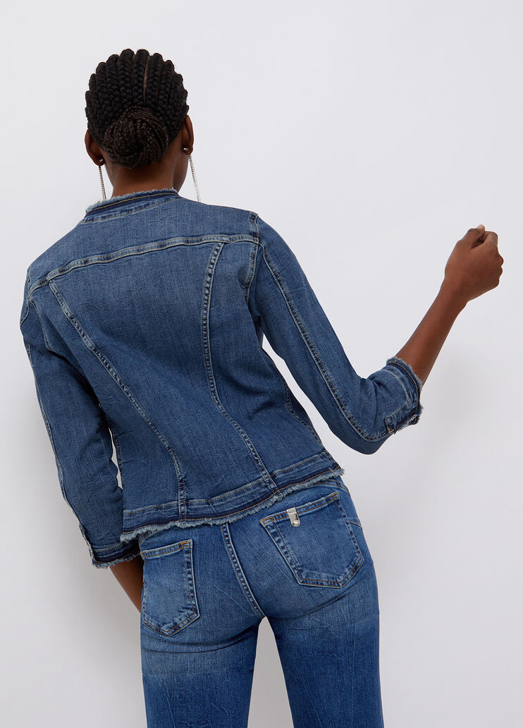 Giacca jeans con applicazioni denim blu Liu Jo - large image number 1 Giacca jeans con applicazioni denim blu Liu Jo - large image number 1