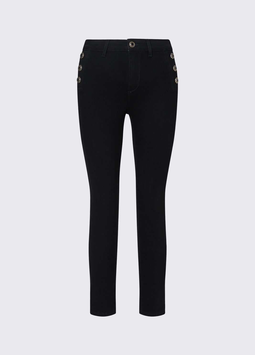 Jeans skinny con bottoni decorativi denim nero Liu Jo - large image number 6