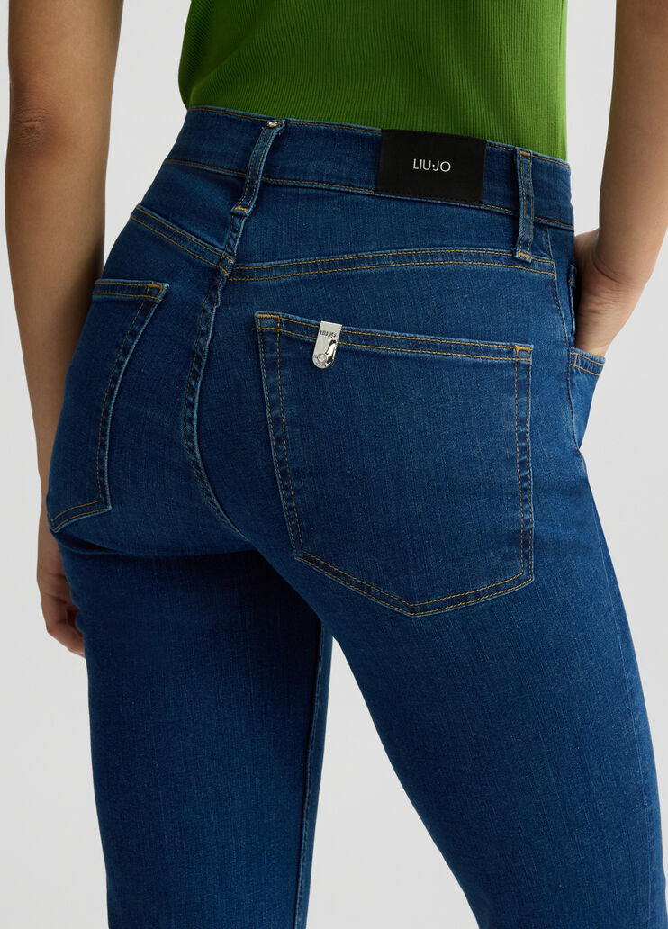 High-rise bootcut jeans dark denim Liu Jo - large image number 3 High-rise bootcut jeans dark denim Liu Jo - large image number 3