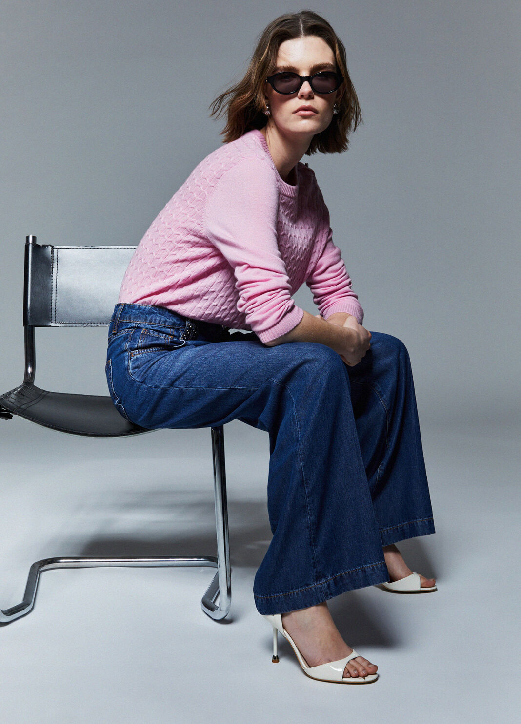 Flare-Jeans mit hohem Bund Denimblau Liu Jo - large image number 2