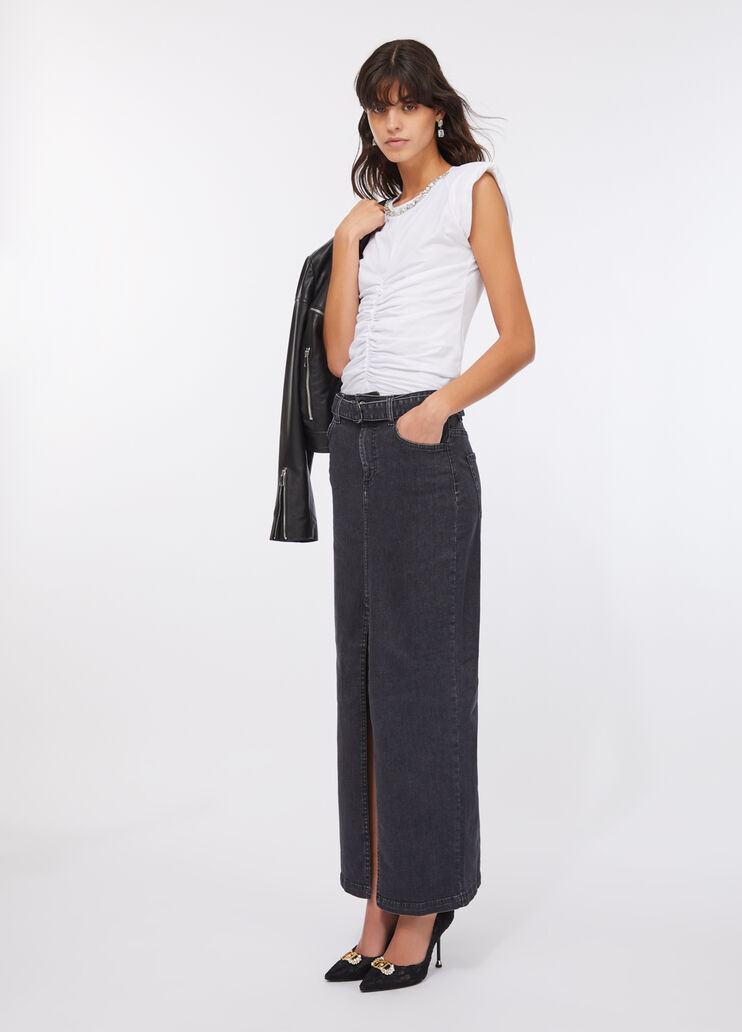 Top en coton avec strass blanc Liu Jo - large image number 5