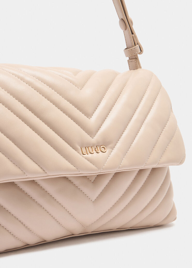 Medium quilted hobo bag beige Liu Jo - large image number 2 Medium quilted hobo bag beige Liu Jo - large image number 2