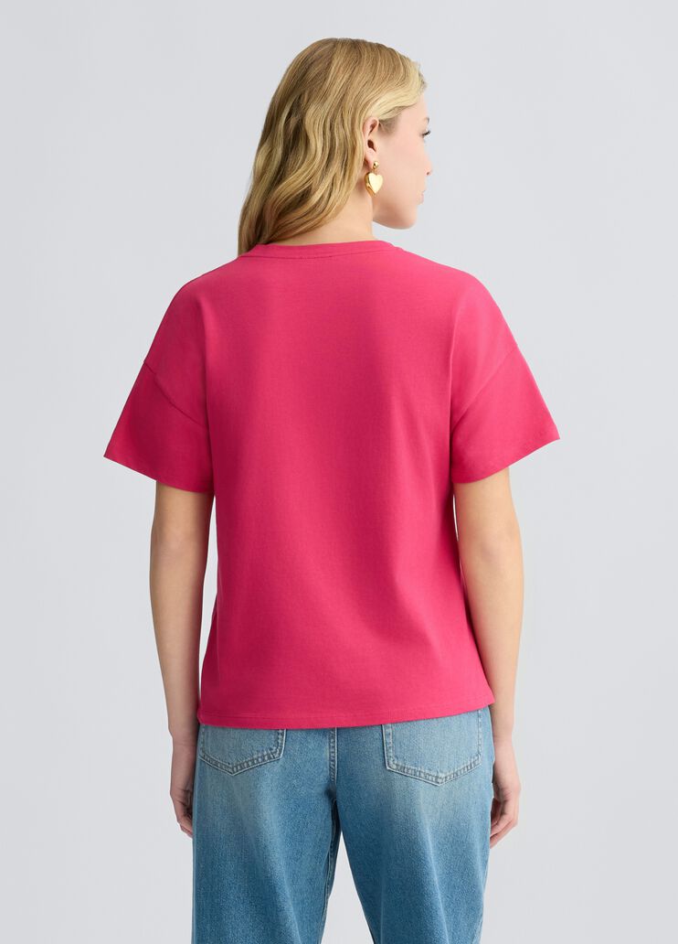 T-shirt with strawberry pink Liu Jo - large image number 1 T-shirt with strawberry pink Liu Jo - large image number 1