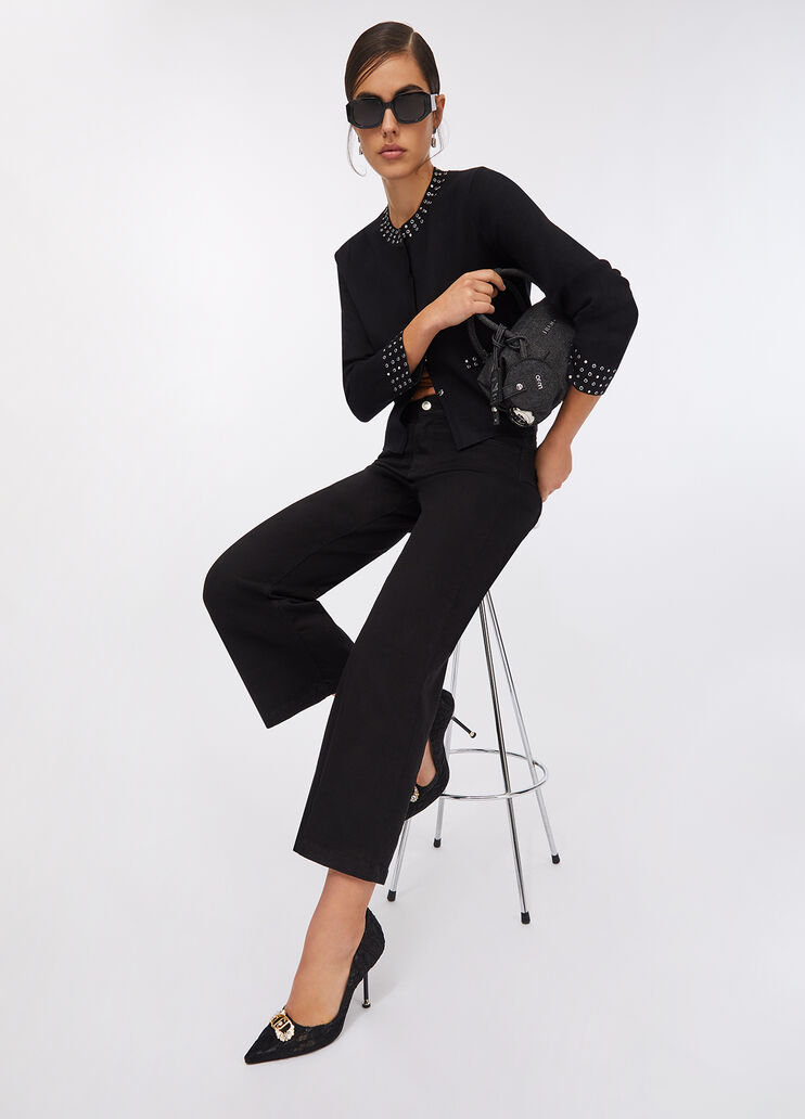 Liu Jo Better cropped flared jeans black denim Liu Jo - large image number 4