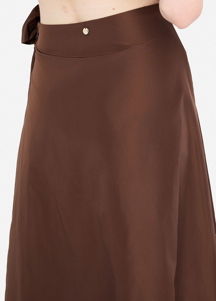 Long taffeta skirt dark brown Liu Jo - large image number 4
