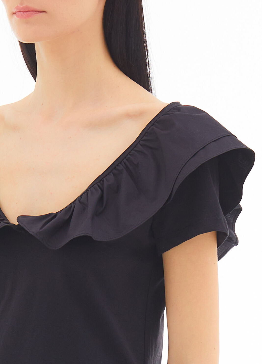T-Shirt mit Volants Schwarz Liu Jo - large image number 2