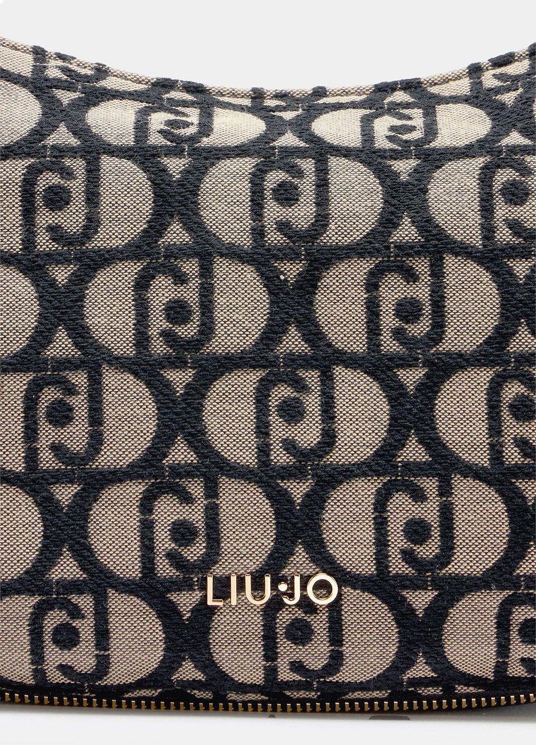 Borsa a spalla media in tessuto jacquard tabacco Liu Jo - large image number 3