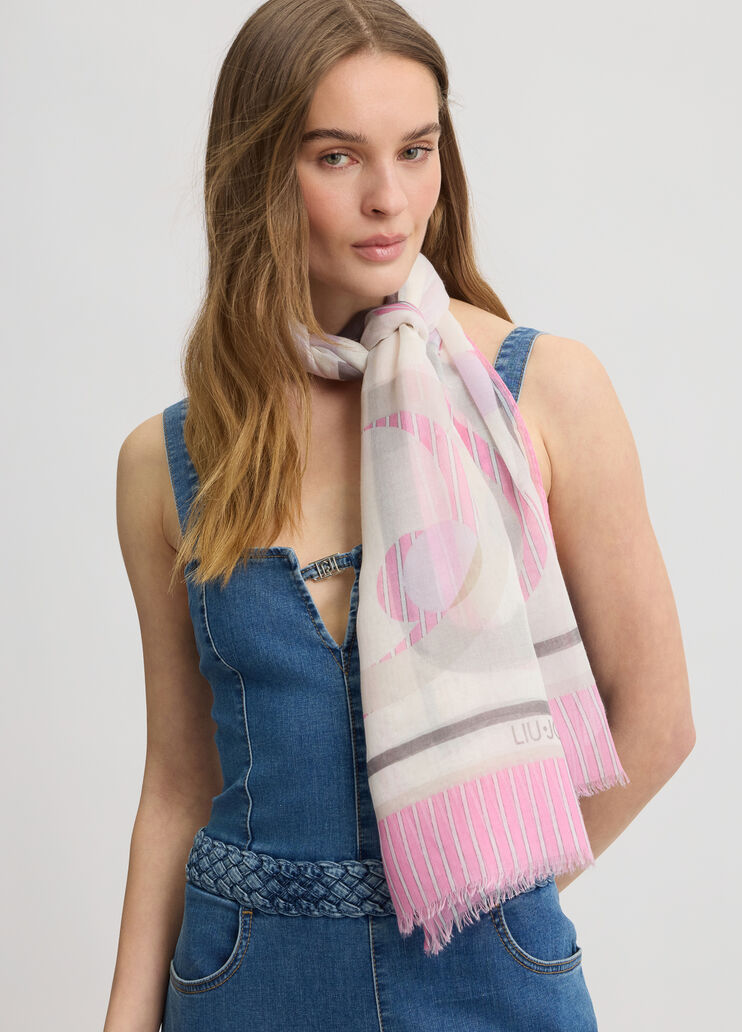 Shawl with print pink Liu Jo - medium Shawl with print pink Liu Jo - medium