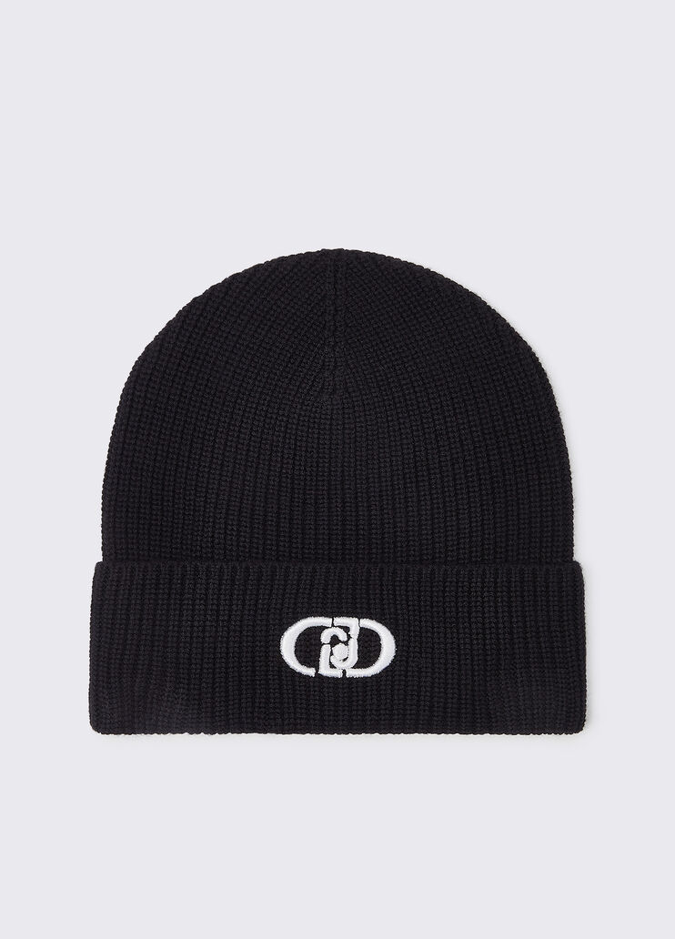 Strickm&uuml;tze mit Logo schwarz Liu Jo - medium