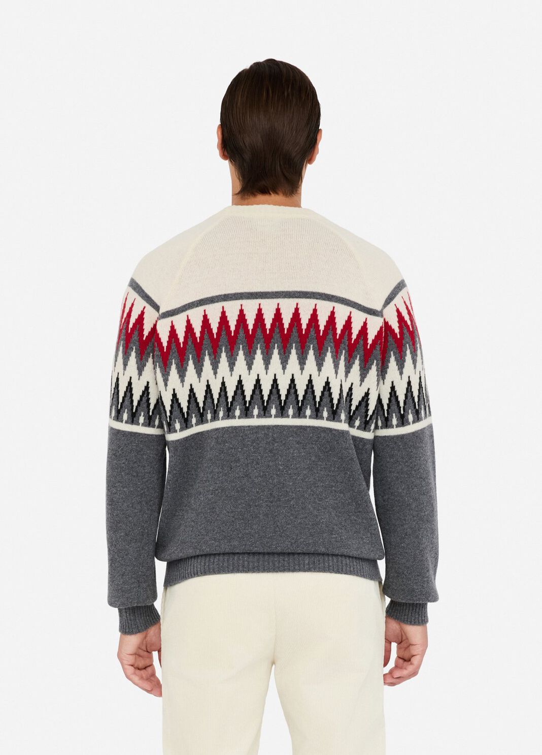 Жаккардовый джемпер из шерсти серый Liu Jo - large image number 1