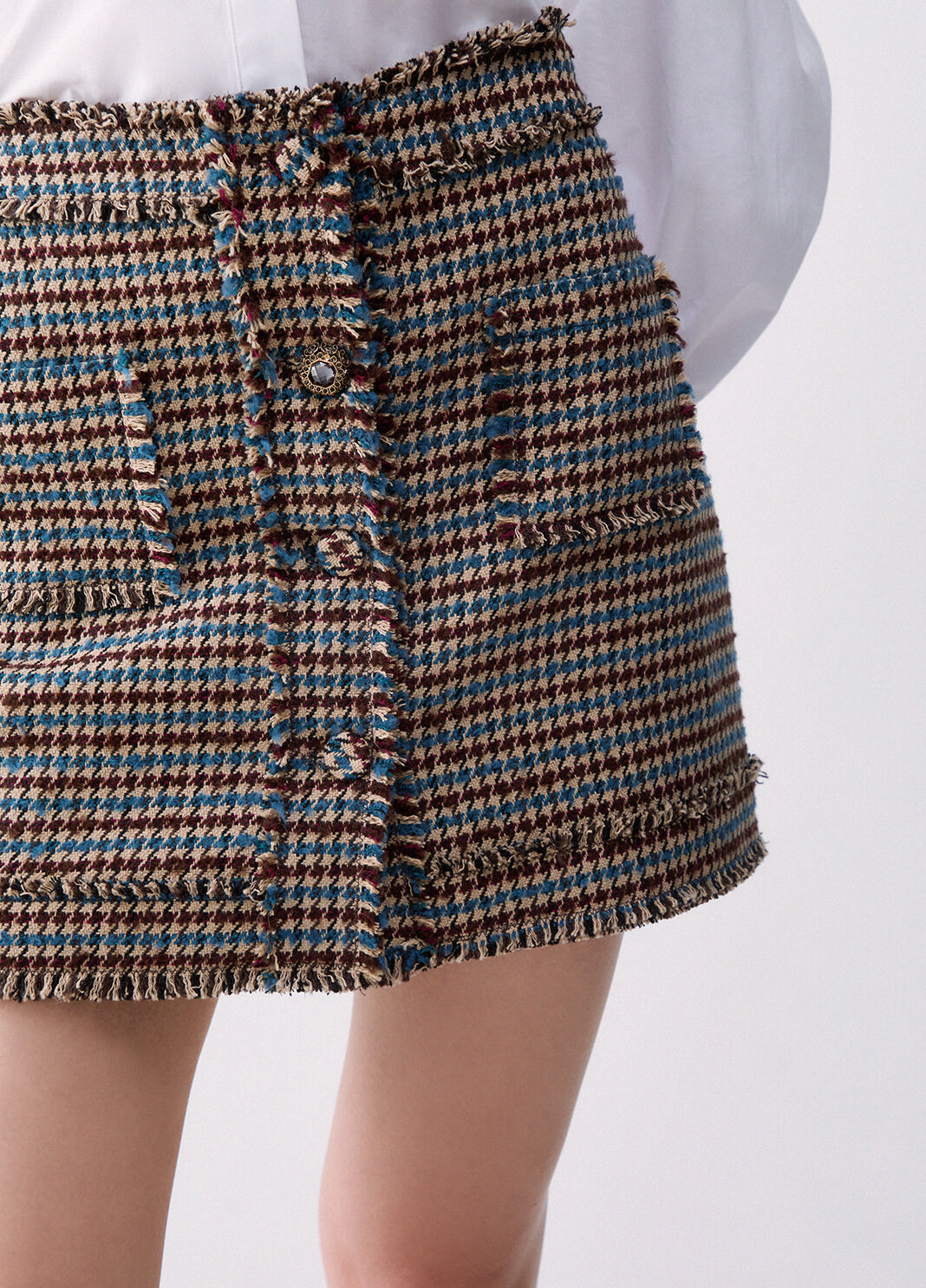 Tweed Mini Skirt houndstooth Liu Jo - large image number 4