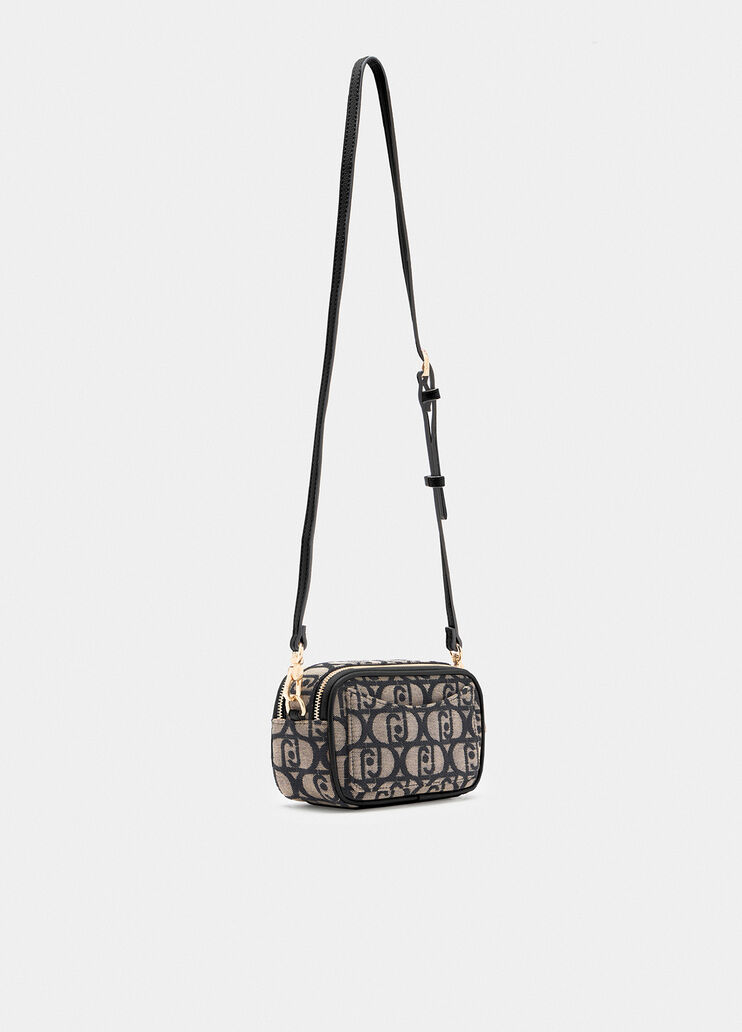 Small jacquard crossbody bag black Liu Jo - large image number 2