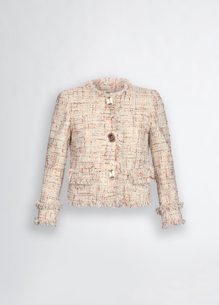 Multi-colored raw-cut jacket beige Liu Jo - large image number 6 Multi-colored raw-cut jacket beige Liu Jo - large image number 6