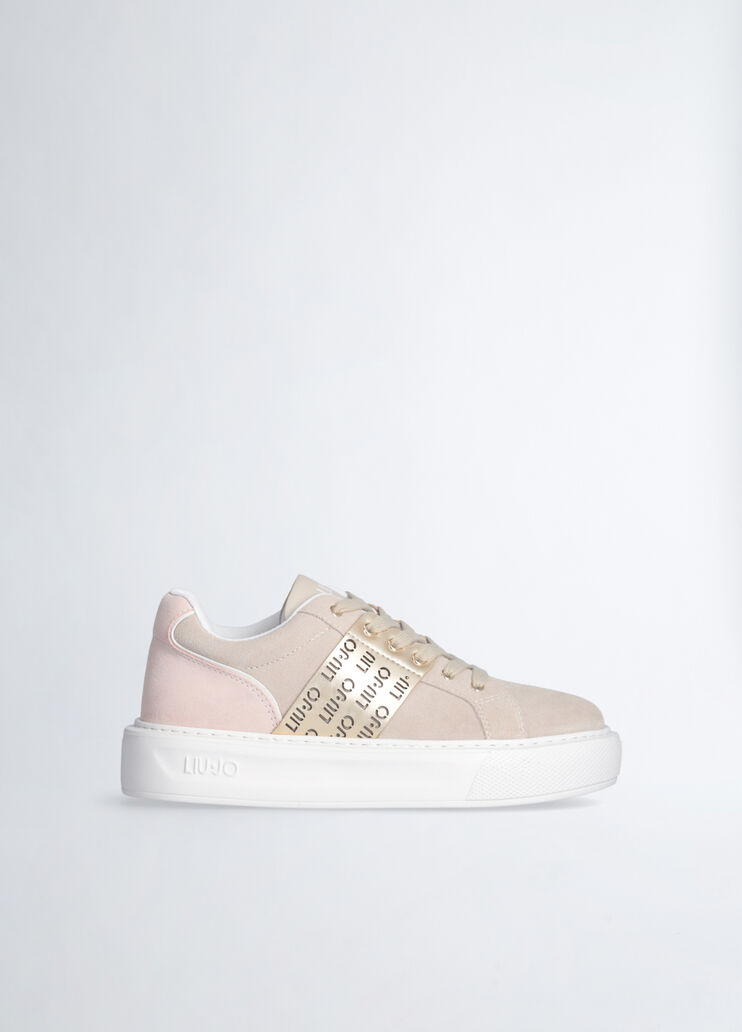 Sneakers with perforated logo beige Liu Jo - medium Sneakers with perforated logo beige Liu Jo - medium