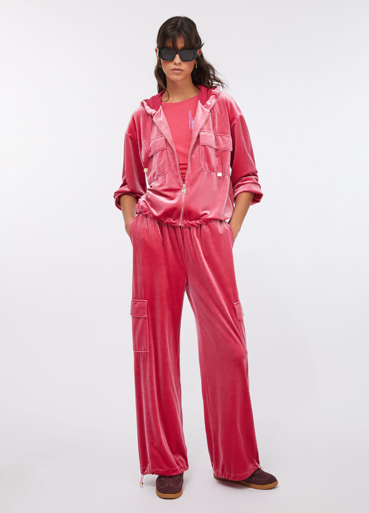 Chenille-Hoodie Sauerkirsche Liu Jo - large image number 5