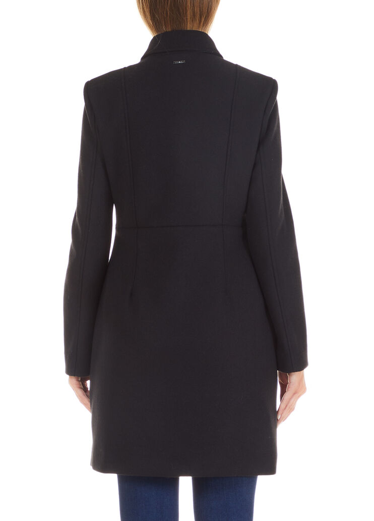 Manteau avec maxi zip noir Liu Jo - large image number 1 Manteau avec maxi zip noir Liu Jo - large image number 1
