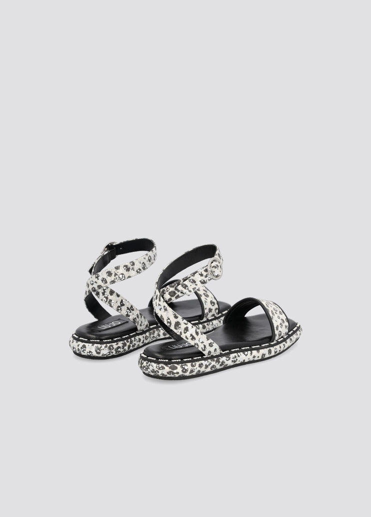 Эффектные сандалии с леопардовым мотивом гипсово-белый Liu Jo - large image number 2 Эффектные сандалии с леопардовым мотивом гипсово-белый Liu Jo - large image number 2