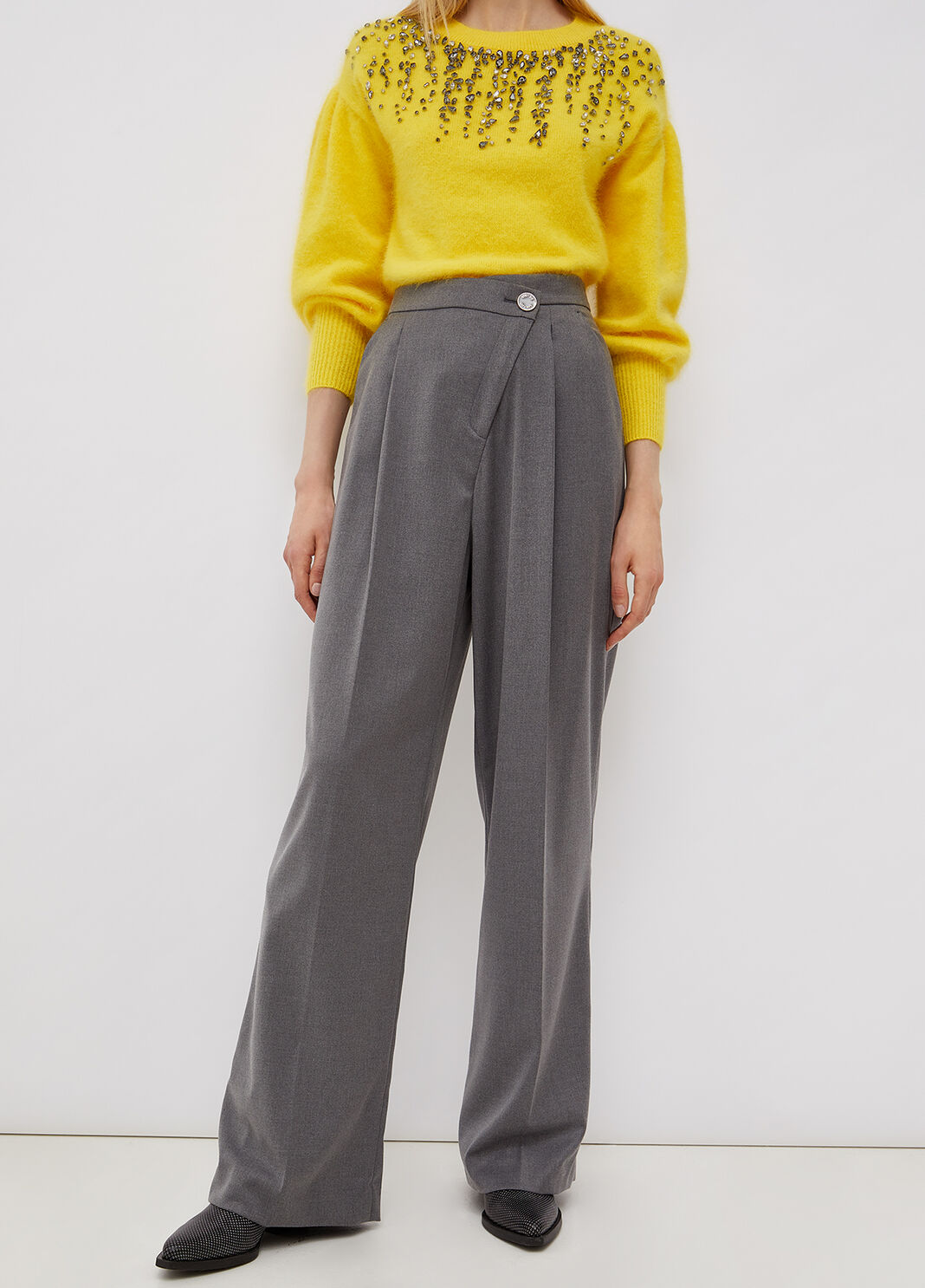 Trousers with asymmetrical cut grey Liu Jo - large image number 0