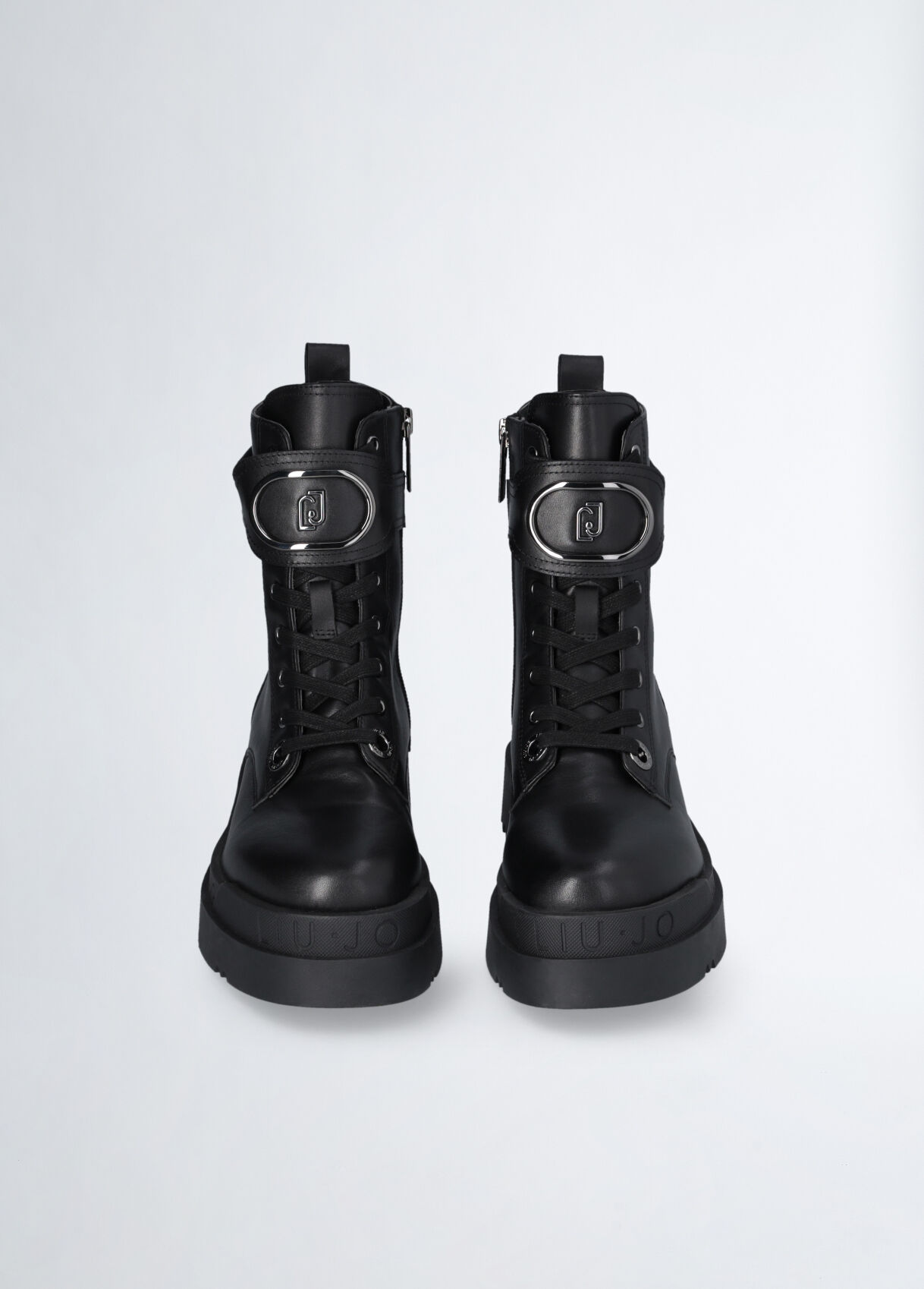 Anfibi platform in pelle colore nero Liu Jo