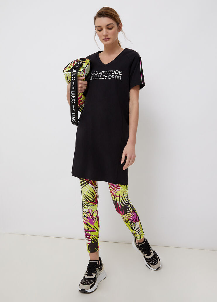 Kurzes Kleid mit Print Schwarz Liu Jo - large image number 3 Kurzes Kleid mit Print Schwarz Liu Jo - large image number 3